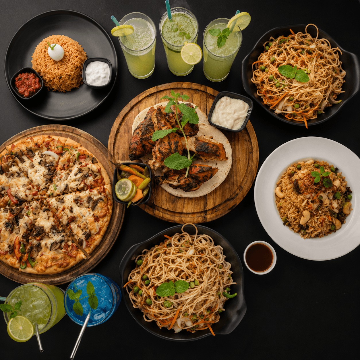 Delicious food background